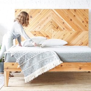 The High Country - Platform Bed Frame and Headboard - Bedroom Furniture - Modern Rustic - Sustainably Sourced - Solid Wood - Handmade in USA