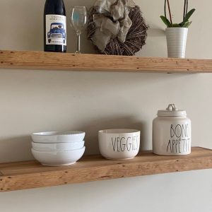 Wood Floating Shelf 2 Inch Thick | 10 Inch Deep | Rustic Shelving | Farmhouse Shelves