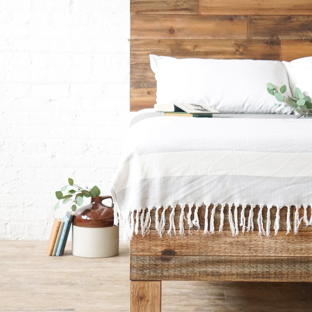 The Homestead Bed - Rustic Rough Sawn Barnwood Bed - Repurposed Timber - Handmade in USA - Image 2