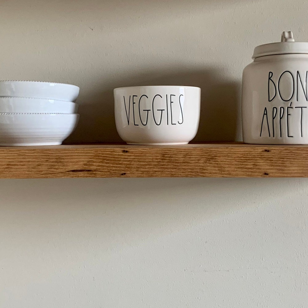 Wood Floating Shelf 2 Inch Thick | 10 Inch Deep | Rustic Shelving | Farmhouse Shelves - Image 4