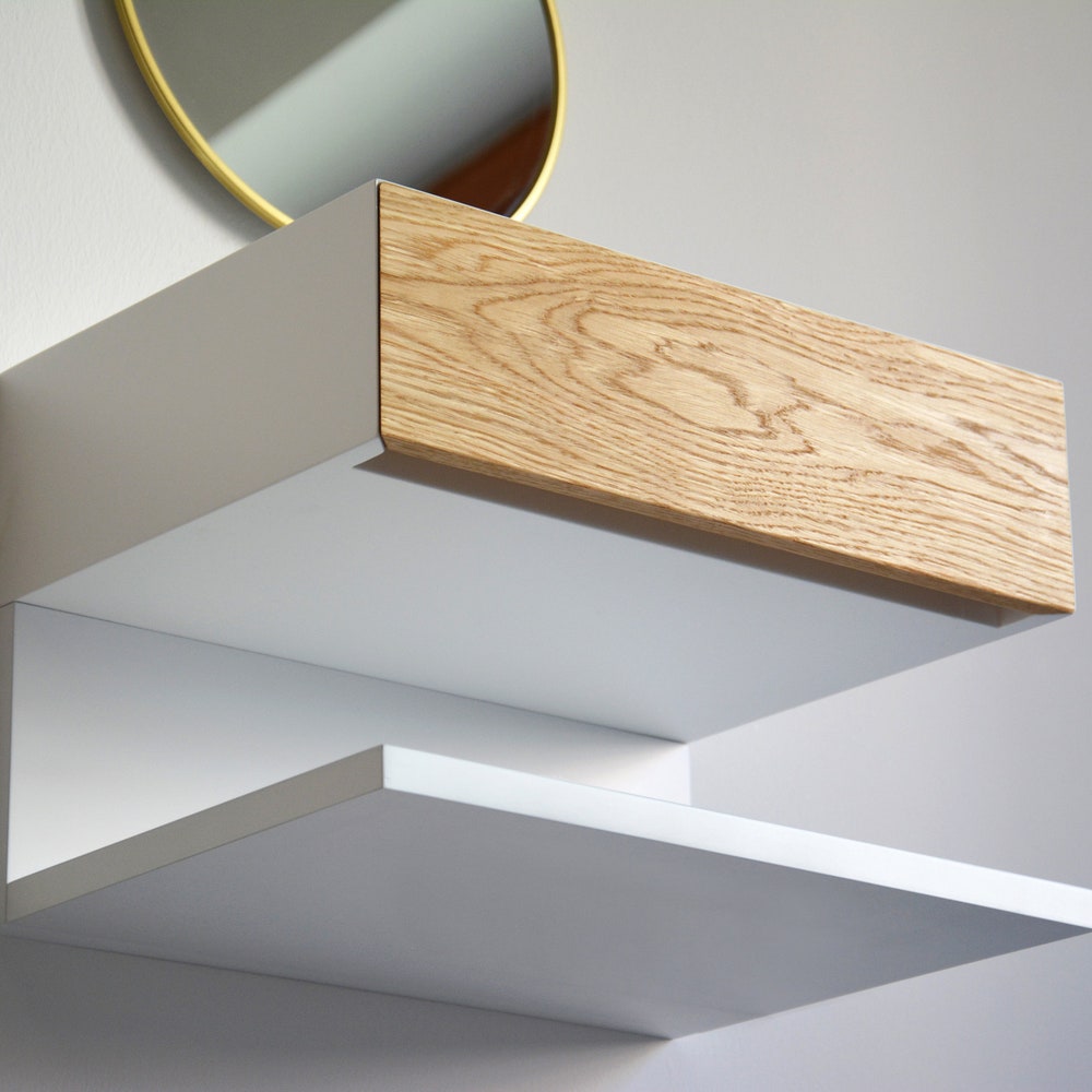Floating nightstand with OAK drawer and an extra shelf - Image 6