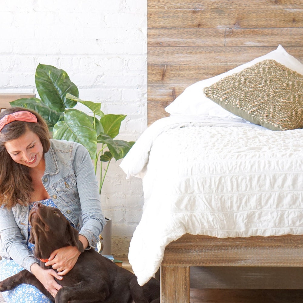 Boswell Stow Bed - Storage Bed - Platform Bed Frame & Headboard - Drawers - Cedar Barn Wood Style -Rustic Modern - Handmade in USA - Image 4