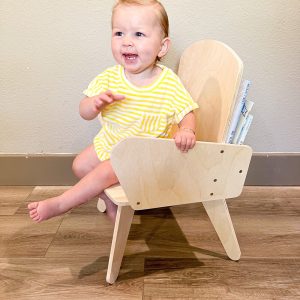 LAZYBOI- Toddler Chair | Montessori Furniture | Montessori Bookshelf| Playroom Storage | Kids Chair | Nursery Gift | Gift for Toddler | USA