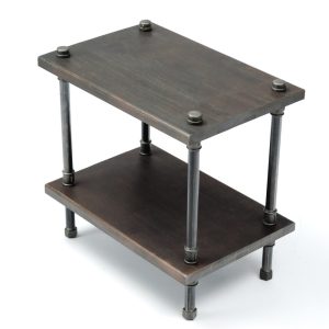 Industrial end table, reclaimed wood table,rustic end table, rustic night stand, pipe and wood end table, farmhouse table