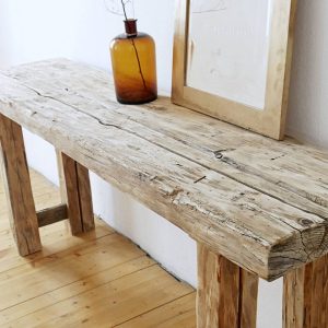 reclaimed wood console table HERMI