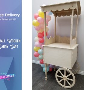Wooden Mini Candy Cart | wooden sweet Cart | Candy Cart on decorative wheels| small Wood Candy Cart | Cake stand mini Bar