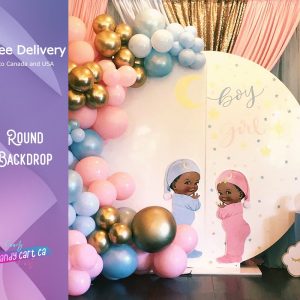 Circular Photo Backdrop, Free Standing Backdrop | Sign Display | Photo backdrop | Unique Party Decor |  Baby shower Photobooth Decor