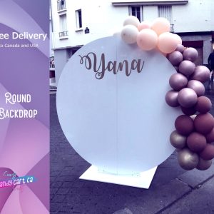 White Round Photo Backdrop, Circular photobooth backdrop | Free Standing  | Photo backdrop | Party Decor | Sign Display | Baby shower idea