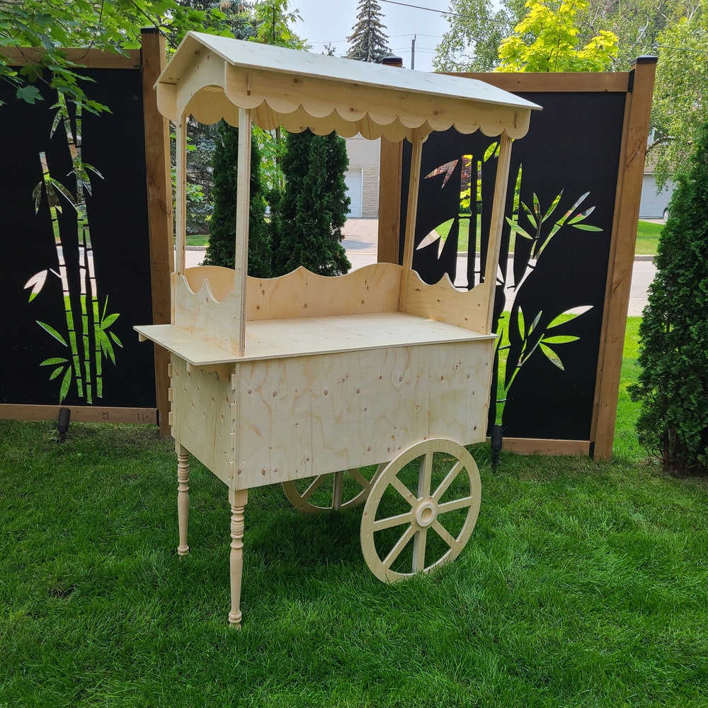 Wooden Sweet Cart | Cart with wheels | adult wooden sweet cart | Cake stand, mini Bar | Event Decor | Wedding decorations | Wedding idea - Image 2