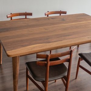 MCM Dining Table, Solid Walnut Dining Table, Custom Solid Wood Dining Table, Mid Century Modern Table, Mid Century Walnut Parson Table
