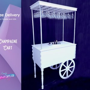 Champagne Cart on Wheels | Decorative Champagne Cart, Mini drink bar | Party Decor | Wedding decorations | Wedding idea