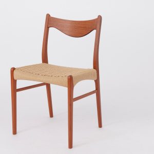 il_1000x1000.4047872875_kyi9.jpg 1 of 8 Arne Wahl Iversen Mid century teak dining chairs with papercord seat, for Glyngøre stolefabrik, Model GS61, Denmark 1960s Vintage