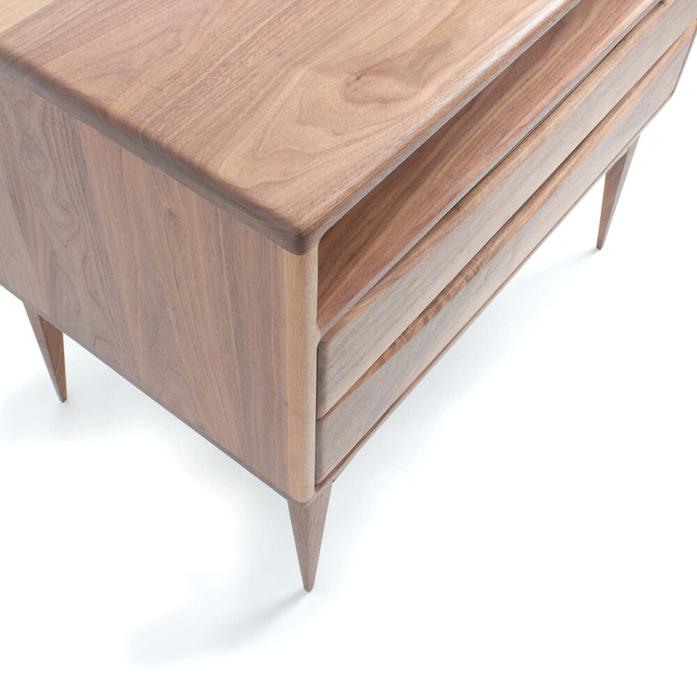 walnut nightstand walnut console tabel smalle mid century entryway table mid century console table walnut bedside table table chevet paire - Image 2