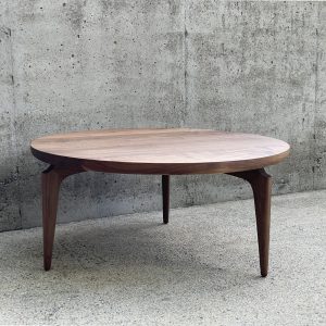 Modern Round Coffee Table with sculpted legs, Solid Wood Table, Custom Table