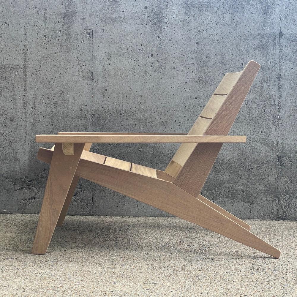 Wood Adirondack Chair | Patio Chair | Contemporary Outdoor Furniture | Modern Club Chair | Outdoor Armchair | Sunroom Furniture - Image 3