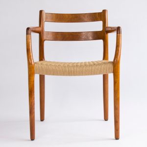 1 of 2 Niels Moller Model 67 Armchair, 1976 – Restored Teak & Danish Cord Weaving