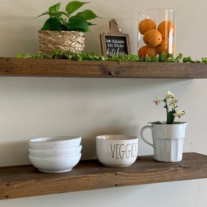 Wood Floating Shelf 2 Inch Thick | 10 Inch Deep