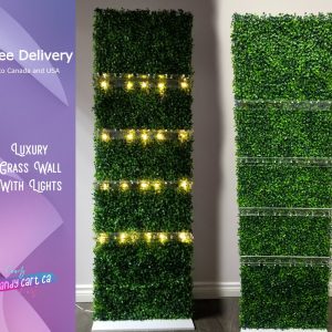 Champagne Wall with Lights, Champagne Glass Holder, Hedge Greenery Champagne Bar | Wedding Prosecco Display Decor