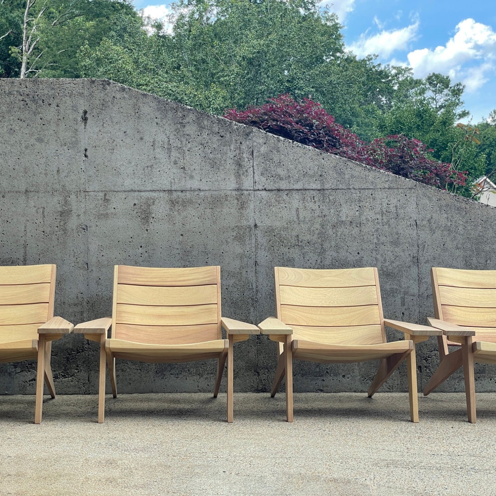 Wood Adirondack Chair | Patio Chair | Contemporary Outdoor Furniture | Modern Club Chair | Outdoor Armchair | Sunroom Furniture - Image 7