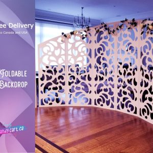 Large Foldable Backdrop | 12 Feet wide Backdrop for Birthday, Wedding and Bridal shower Decorations