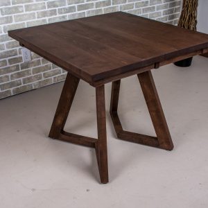 Dark Wood Extendable Table, Maple Extension Dining Table, Wood Extending Kitchen Table, Wood Dinner Table with Leaves, Small Dining Table