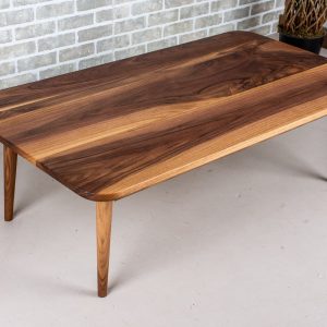 Modern Coffee Table, Short Wooden Accent Table, Wood Coffee Table, MidCentury Coffee Table in Walnut, MCM Walnut Coffee Table