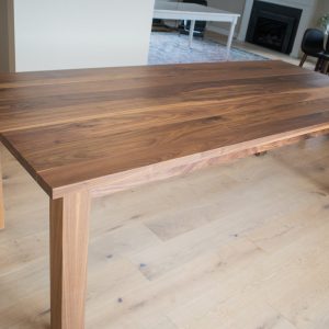 Wood Parsons Table, Walnut Dining Table, Wood Table for Kitchen or Dining Room, Sturdy Walnut Kitchen Table, Walnut Parsons Dining Table