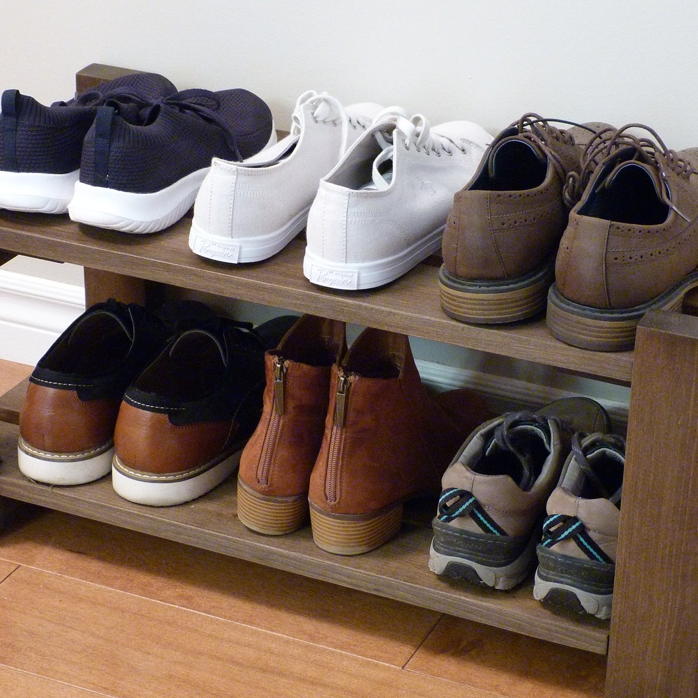Shoe Rack-2 levels / with length options, Shoe Storage, Shoe Organizer, Shoe Cabinet, Shoe Rack Wood - Image 2