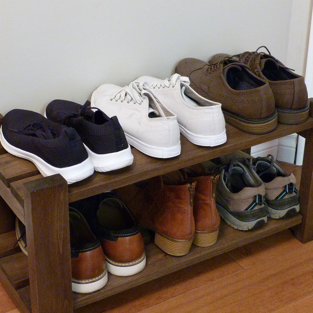 Shoe Rack-2 levels / with length options, Shoe Storage, Shoe Organizer, Shoe Cabinet, Shoe Rack Wood - Image 3