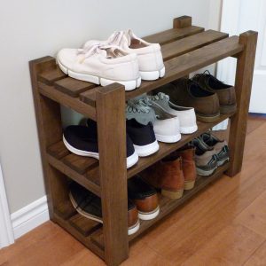 Shoe Rack-3 levels / with length options, Shoe Storage, Shoe Organizer, Shoe Cabinet, Shoe Rack Wood