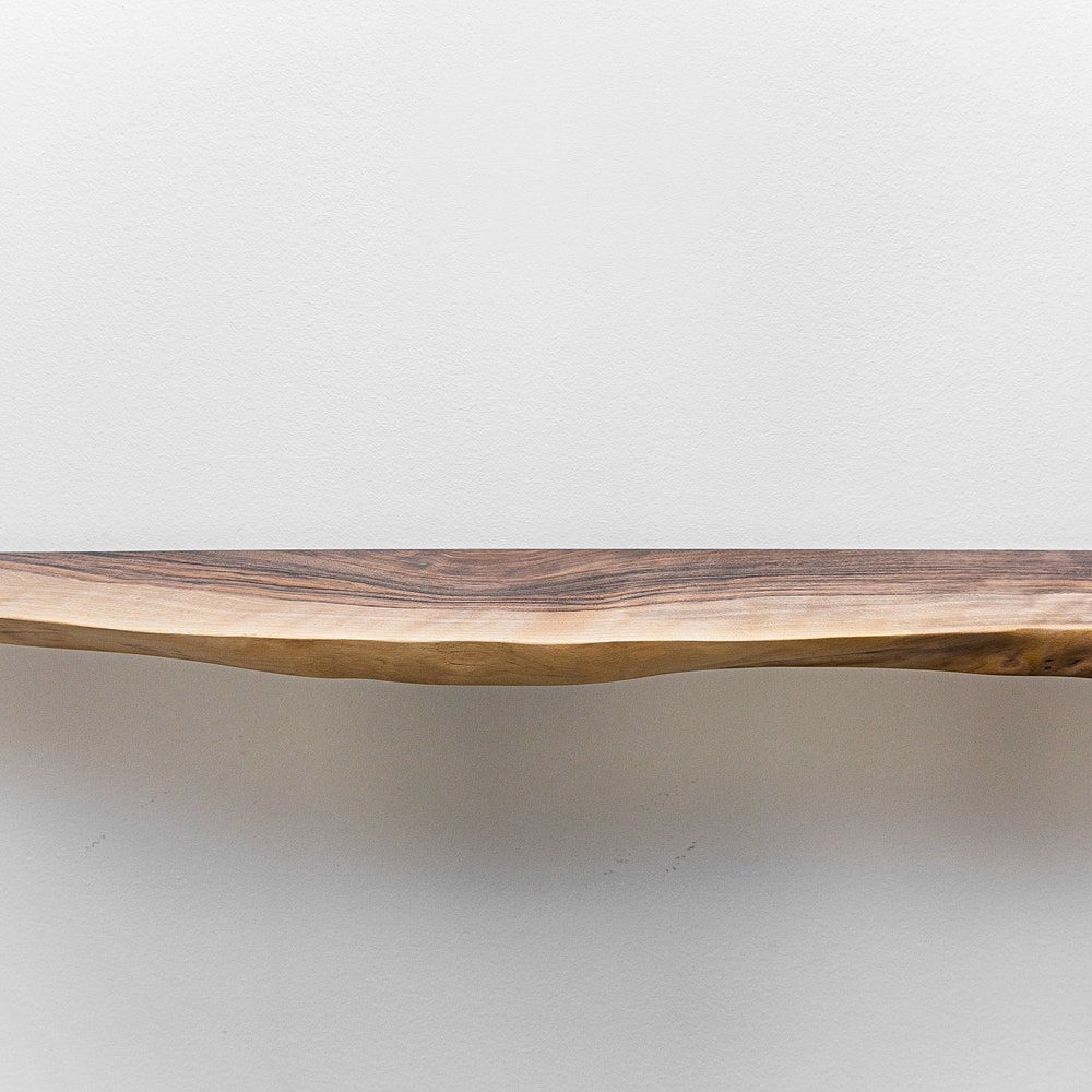 Live Edge Walnut Floating Shelves, Reclaimed Industrial Wooden Floating Shelves, Farmhouse Heavy Duty Floating Shelves, Bathroom Shelf - Image 7