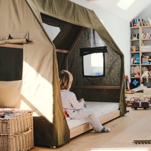 Montessori Bed House,  Bed frame, Teepee bed, Wood bed frame,  Montessori furniture, Children bed, Toddler bed, Kids Bedroom, Canopy bed