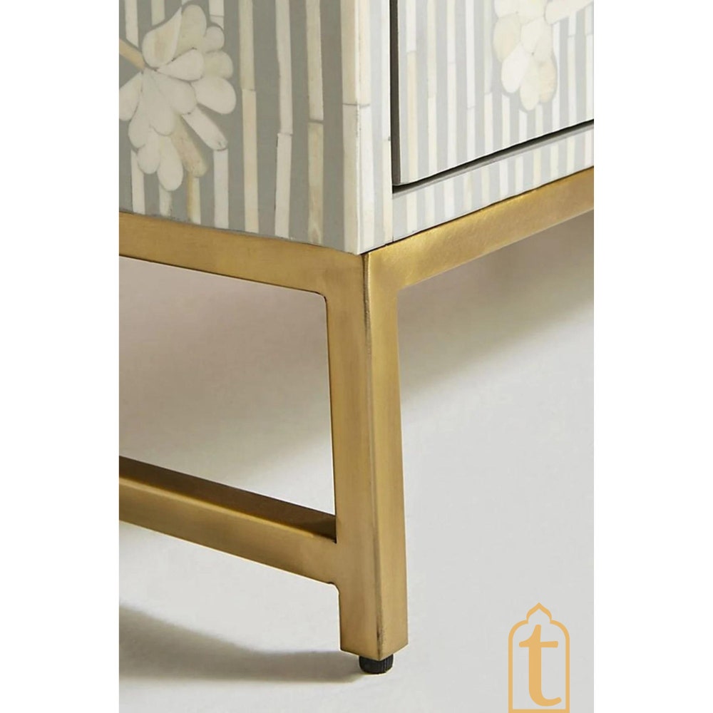 Bone Moroccan Inlay 6 Drawers Chest of Drawers,Bone Inlay 6 Drawers Dresser, Bone Inlay Chest of Drawers,Bone Inlay Furniture Sideboard Unit - Image 4