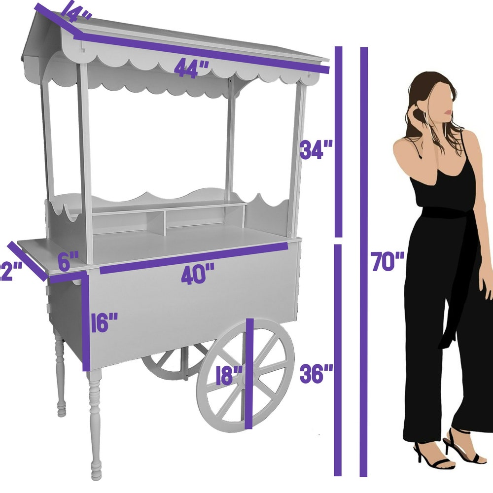 Sweet Cart, Candy Cart, Cake stand, mini Bar, Party Decorations, Wedding decor, Dessert Bar, Wedding gifts - Image 11