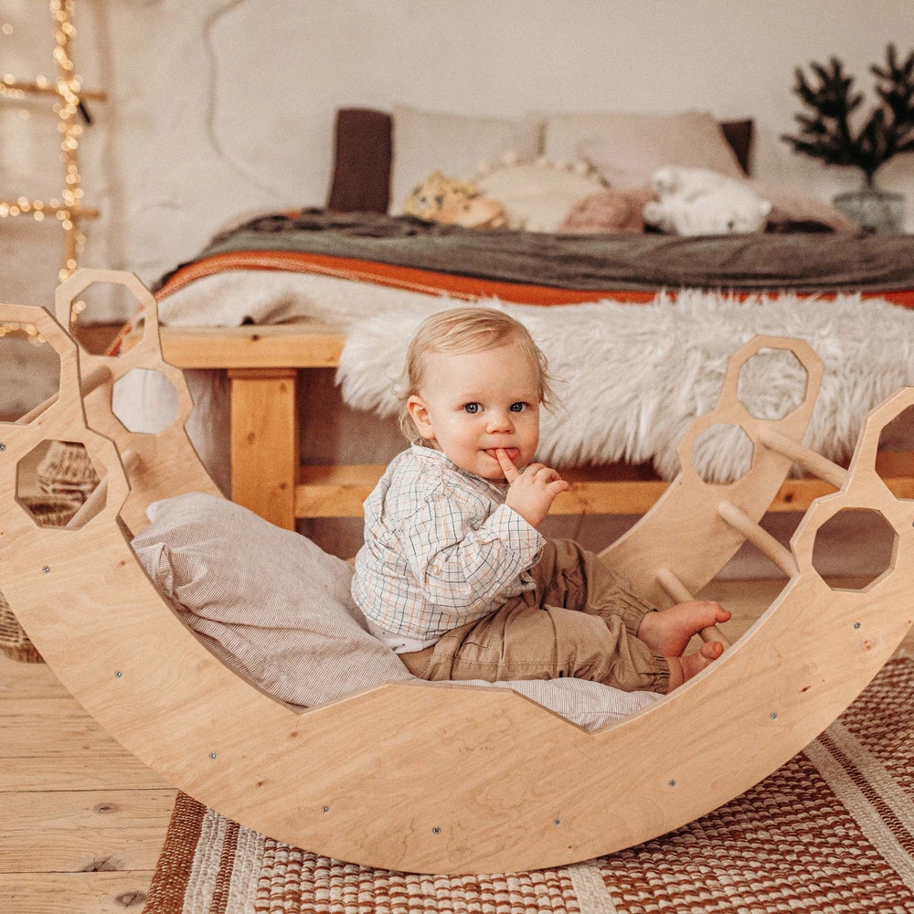 Christmas Set - Large Montessori Climbing Arch with Cushion, Montessori furniture, Baby climbing gym, Nursery home gym, Gift 1 year old - Image 8