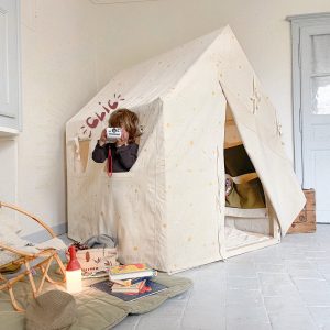Golden stars teepee tent, playhouse  mat , hand print teepee
