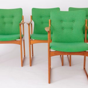 Set of 4 Vintage Teak Armchairs by Vamdrup, Denmark – 1960s