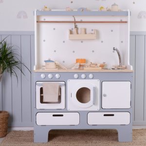 The biggest play kitchen for 10 year olds | Handmade Customizable Wooden Play Kitchen for 10 Year Old Kids | White and Pink