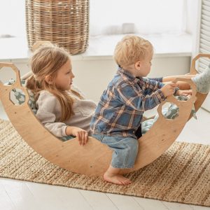 Christmas Set - Large Montessori Climbing Arch with Cushion, Montessori furniture, Baby climbing gym, Nursery home gym, Gift 1 year old