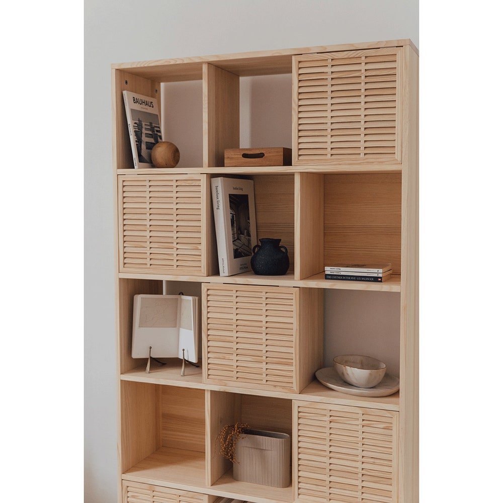 Solid wood bookcase, handmade - Estreta - Image 5