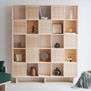 Solid Wood Bookcase, Handmade Storage Unit - Xelida - Xelida