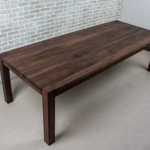 Large Dining Table, Dark Wood Parsons Table, Modern Parsons Table, 9 Foot Wood Dining Table, Large Modern Walnut Table