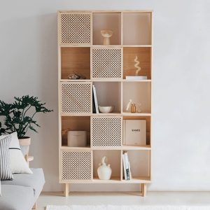 Solid Pine Wood Bookcase, Versatile and Multifunctional perfect for books - Freda