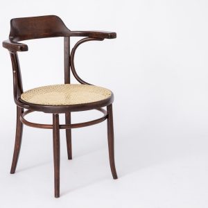 Vintage Thonet-Style Chair – 1950s Beech Wood, Renewed Seat Weaving, Timeless Design