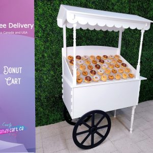 Donut Cart, 2 in 1 Candy Cart | Sweet cart on decorative wheels | Cake stand, mini Bar | Party Decor | Wedding decorations | Birthday idea