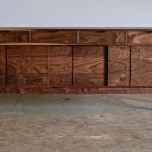 Walnut Credenza | Mid Century Modern Credenza | Heirloom Quality Solid Wood Buffet and Sideboard | Danish Modern Console Table