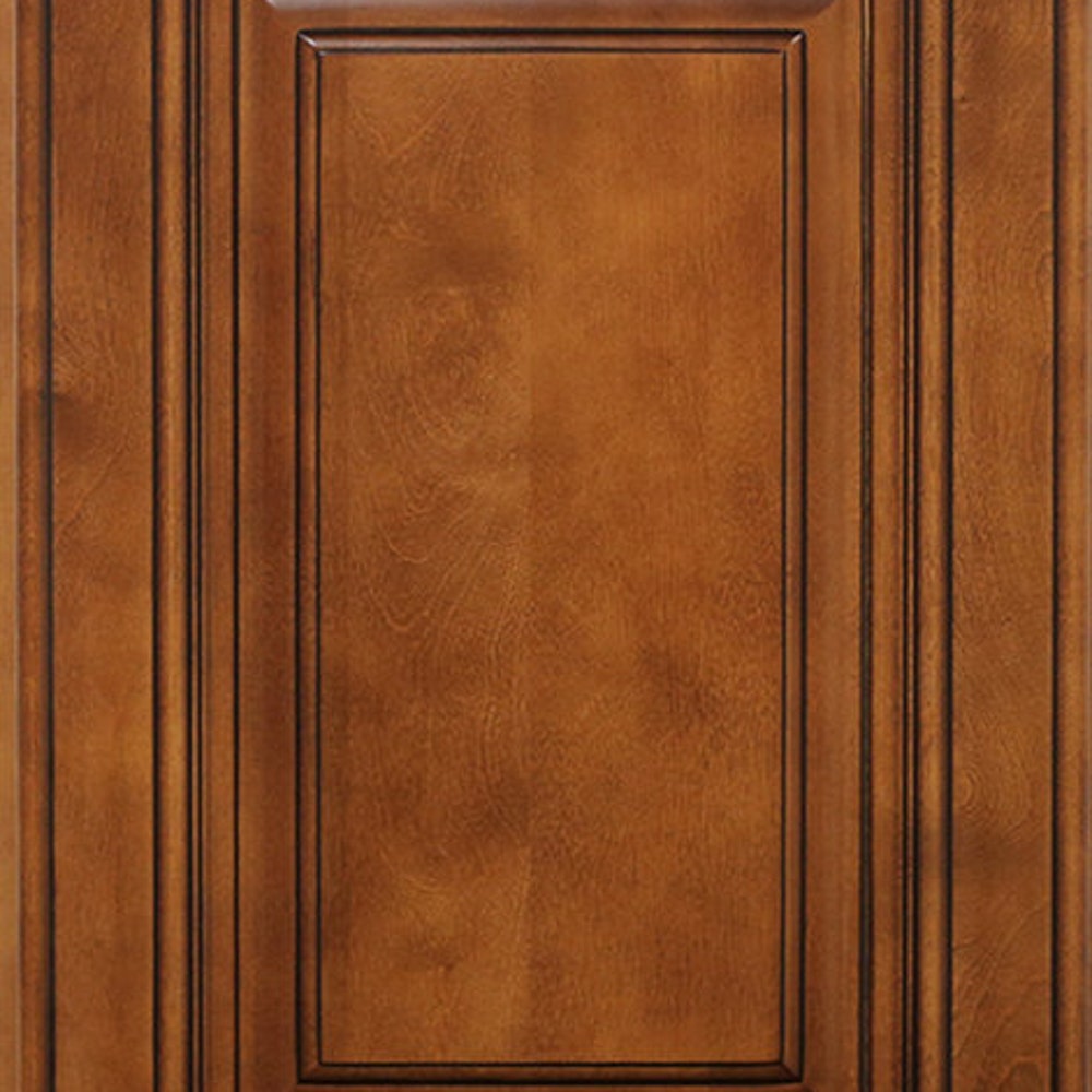 60 Inch Saddle Brown Raised Panel Bathroom Vanity with Double Sink Bases, Bathroom Furniture with Drawers - 60" W x 34.5" H x 21" D - Image 3