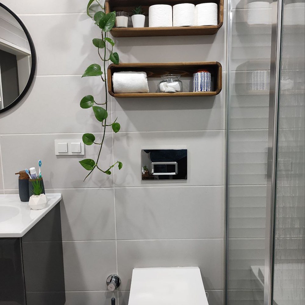 Free shipping Floating Wooden Box Rack | Bathroom Shelf Organizer | Wall Decor Storage | display shelf - Image 2