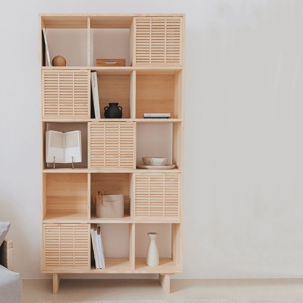 Solid wood bookcase, handmade - Estreta