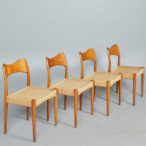 1 of 4 ARNE HOVMAND-OLSEN chair Danish oak Chairs, Mogens Kold, 1960s, Midcentury furniture, designer Dining Chair, Danish Style